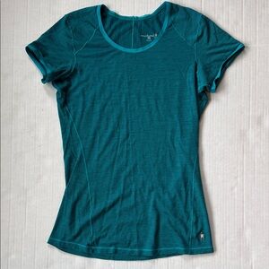 Smartwool Women's Short Sleeve Top in Teal size XS